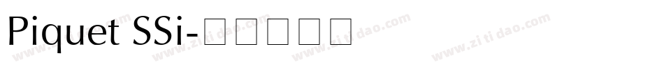 Piquet SSi字体转换